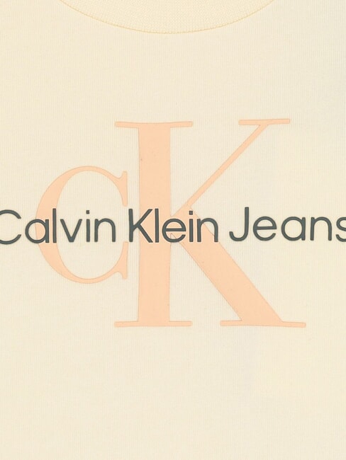 CK KIDS Short-sleeved T-shirt with button afterglow / pink sand logo - Child T-shirt