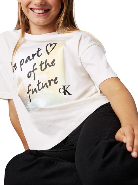 CK KIDS Short-sleeved T-shirt with print ivory - Child T-shirt