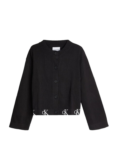 CK KIDS Cardigan with buttons and logos ck black - Children's Sweaters