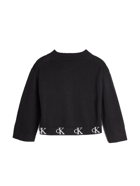 CK KIDS Cardigan with buttons and logos ck black - Children's Sweaters