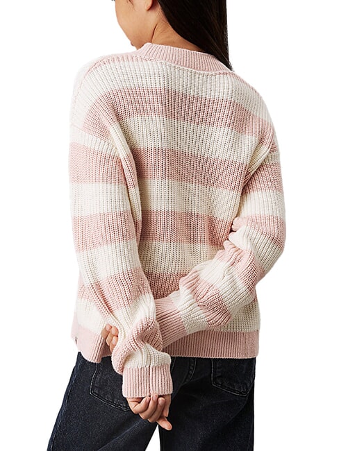 CK KIDS Striped crew neck sweater peach whip - Children's Sweaters