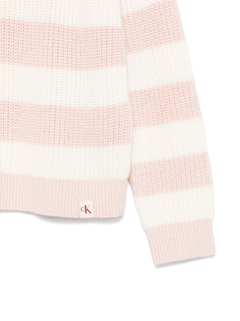 CK KIDS Striped crew neck sweater peach whip - Children's Sweaters