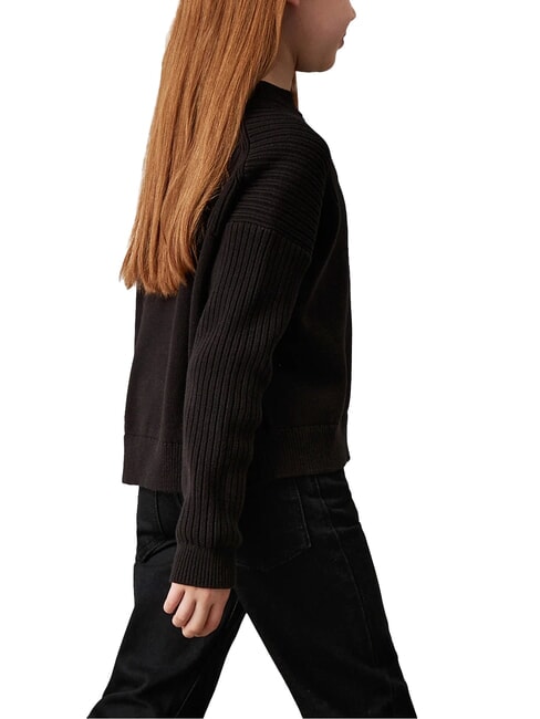 CK KIDS Cotton crew neck sweater ck black - Children's Sweaters