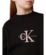 CALVIN KLEIN CK KIDS Cotton crew neck sweater ck black - Children's Sweaters - 3