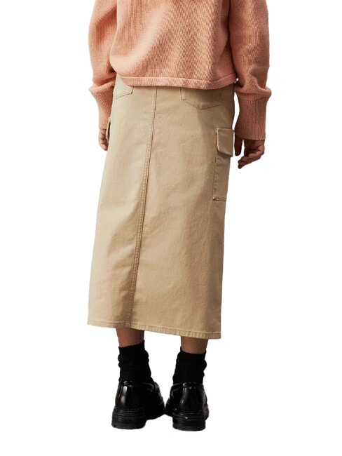 CK KIDS Cargo skirt with slit pale khaki - Little girls' skirts