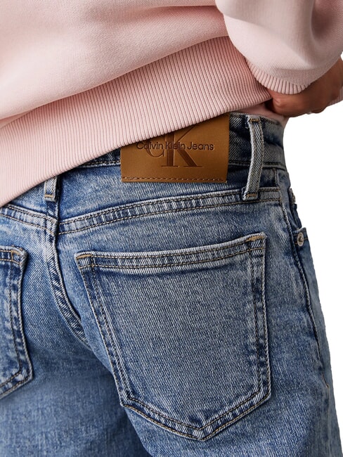 CK KIDS Relaxed fit wide leg jeans for girls salt and pepper blue - Children's trousers