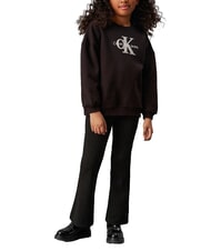 CALVIN KLEIN CK KIDS High-waisted pinstriped trousers for girls ck black - Children's trousers - 3
