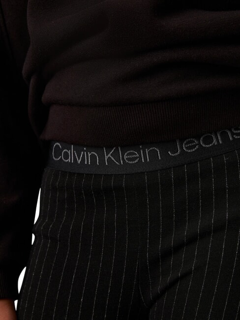 CK KIDS High-waisted pinstriped trousers for girls ck black - Children's trousers