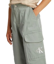 CALVIN KLEIN CK KIDS Girls' cotton cargo trousers meteor green - Children's trousers - 3