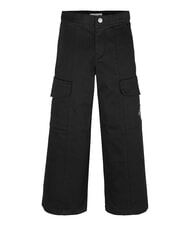 CALVIN KLEIN CK KIDS Girls' cotton cargo trousers ck black - Children's trousers - 3