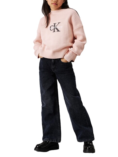 CK KIDS Relaxed fit girls' jeans blue black rigid - Children's trousers