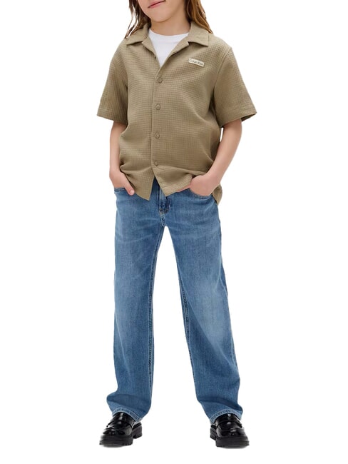 CK KIDS Wide leg jeans for kids washed blue hero - Children's trousers