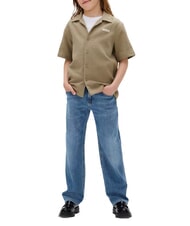 CALVIN KLEIN CK KIDS Wide leg jeans for kids washed blue hero - Children's trousers - 3