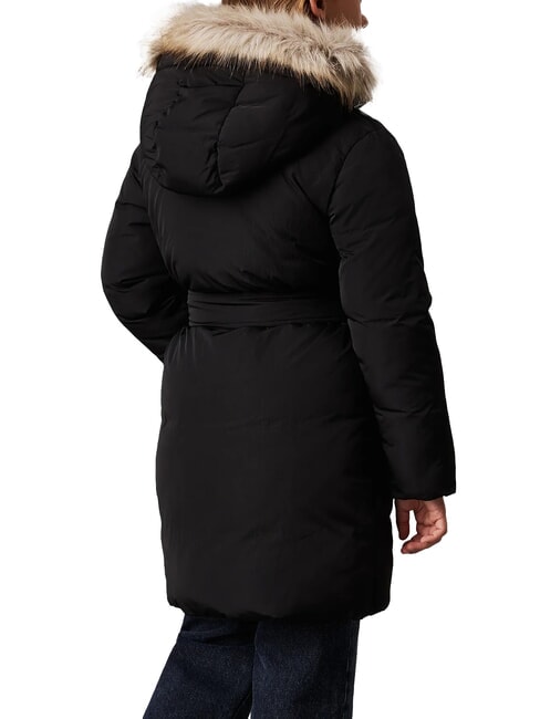 CK KIDS Long down jacket for girls with hood ck black - Baby Jackets