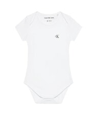 CALVIN KLEIN CK KIDS Set of 2 baby bodysuits pink sand / bright white - Rompers and baby outfits - 4