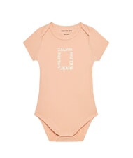 CALVIN KLEIN CK KIDS Set of 2 baby bodysuits pink sand / bright white - Rompers and baby outfits - 2