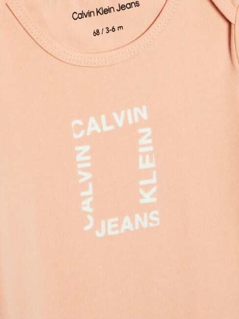 CK KIDS Set of 2 baby bodysuits pink sand / bright white - Rompers and baby outfits