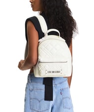 LOVE MOSCHINO QUILTED Backpack with pocket White - Women&rsquo;s Bags - 6