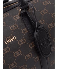 LIUJO CIRRY Large logo duffel bag with shoulder strap BLACK - Duffle bags - 4