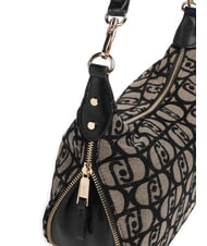 LIUJO KALISKA Dual-function jacquard fabric bag tobacco - Women’s Bags - 3
