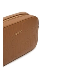 LIUJO MANHATTAN Medium camera case bag with embossed logo suede - Women’s Bags - 4