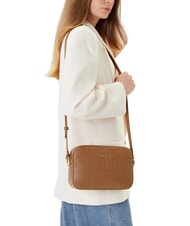 LIUJO MANHATTAN Medium camera case bag with embossed logo suede - Women’s Bags - 5