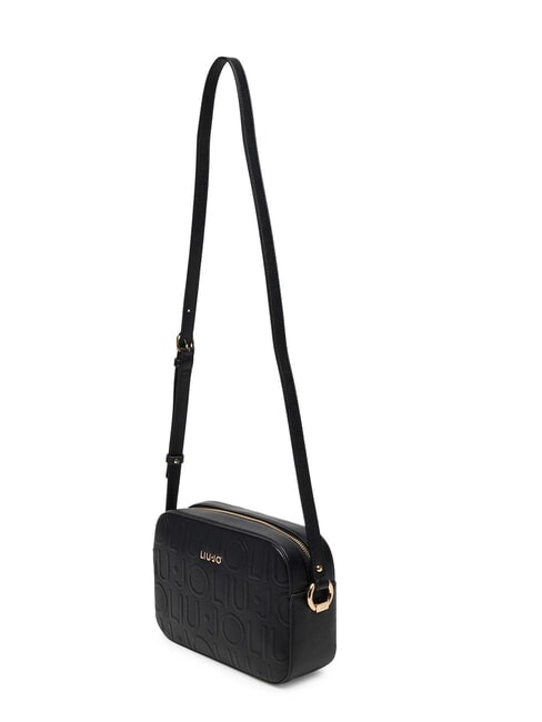 MANHATTAN Medium camera case bag with embossed logo BLACK - Women&rsquo;s Bags