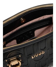 LIUJO MANHATTAN Small handbag with embossed logo BLACK - Women’s Bags - 6