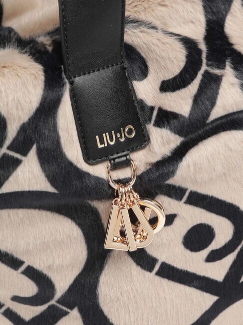 VERRY Large plush hobo bag neutral/black - Women’s Bags