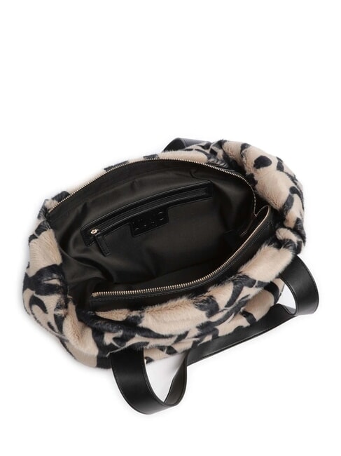 VERRY Large plush hobo bag neutral/black - Women’s Bags