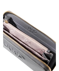 LIUJO CALIWEN Large zip-around saffiano wallet anthracite - Women’s Wallets - 2