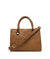 LIUJO MANHATTAN Small handbag with embossed logo suede - Women’s Bags - 2