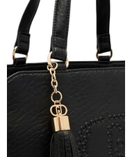 LIUJO SAMIANA Medium handbag with shoulder strap BLACK - Women’s Bags - 4