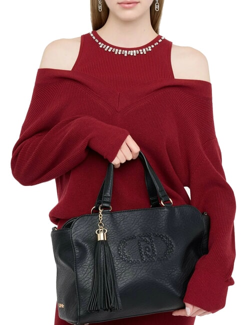 SAMIANA Medium handbag with shoulder strap BLACK - Women’s Bags