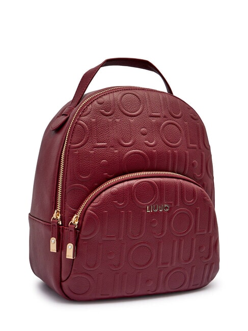 MANHATTAN Medium backpack with embossed logo red wine - Women&rsquo;s Bags