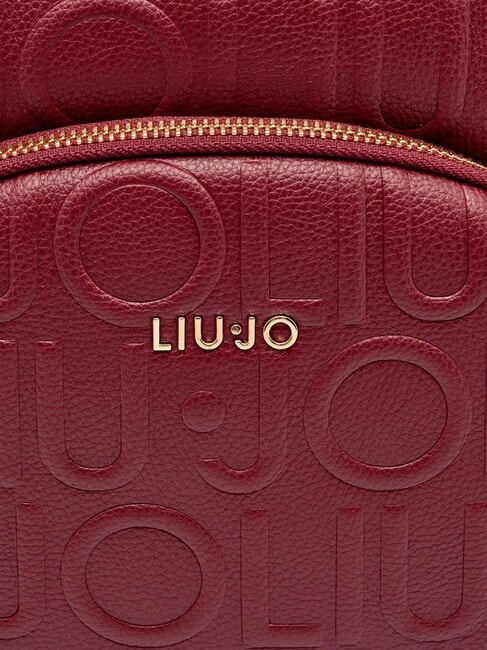 MANHATTAN Medium backpack with embossed logo red wine - Women&rsquo;s Bags