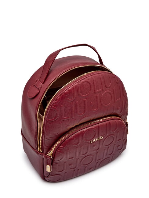 MANHATTAN Medium backpack with embossed logo red wine - Women&rsquo;s Bags