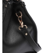 LIUJO MANHATTAN Medium satchel bag with logo BLACK - Women’s Bags - 3