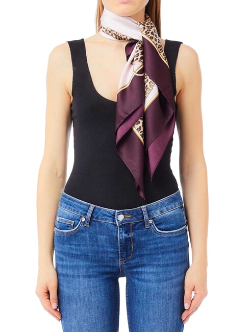 MIX PRINT Scarf with all-over print animalier red auberg - Scarves