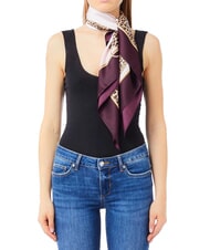 LIUJO MIX PRINT Scarf with all-over print animalier red auberg - Scarves - 2