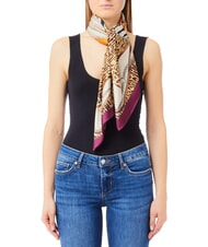 LIUJO MIX PRINT Scarf with all-over print natural ribbon - Scarves - 2