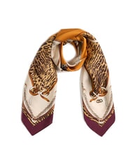 LIUJO MIX PRINT Scarf with all-over print natural ribbon - Scarves - 4