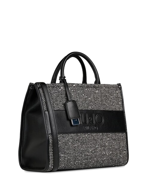 RIDHI Large herringbone tote bag BLACK - Women’s Bags