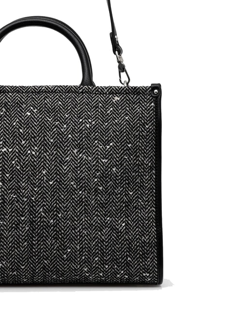 RIDHI Large herringbone tote bag BLACK - Women’s Bags