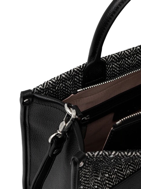 RIDHI Large herringbone tote bag BLACK - Women’s Bags