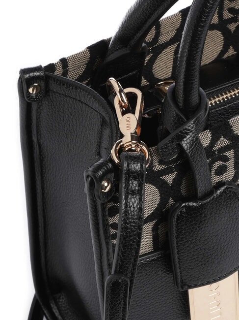 RIDHI Fabric tote bag with shoulder strap BLACK - Women’s Bags