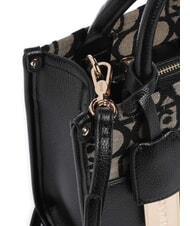 LIUJO RIDHI Fabric tote bag with shoulder strap BLACK - Women’s Bags - 3