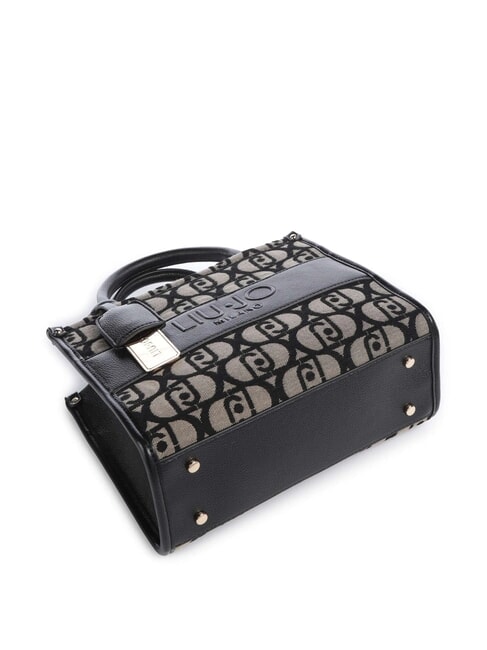 RIDHI Fabric tote bag with shoulder strap BLACK - Women’s Bags