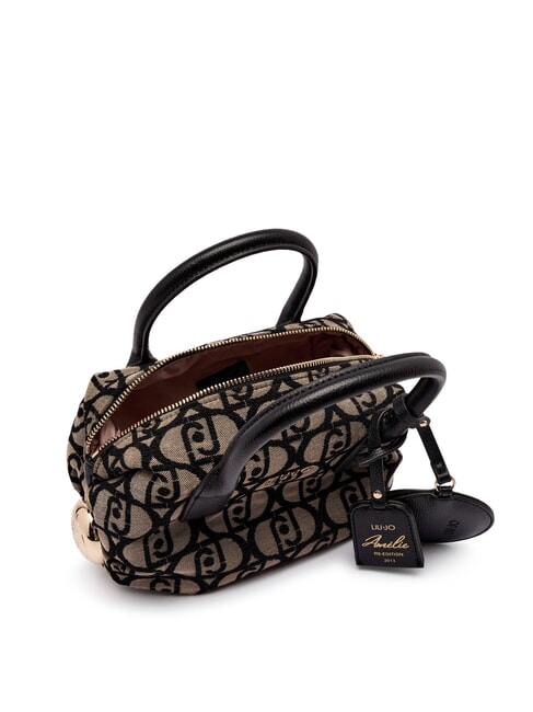 AMELIE Small jacquard fabric trunk tobacco - Women’s Bags