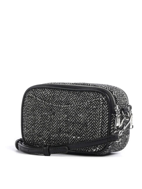 RIDHI Mini shoulder bag in herringbone fabric BLACK - Women’s Bags